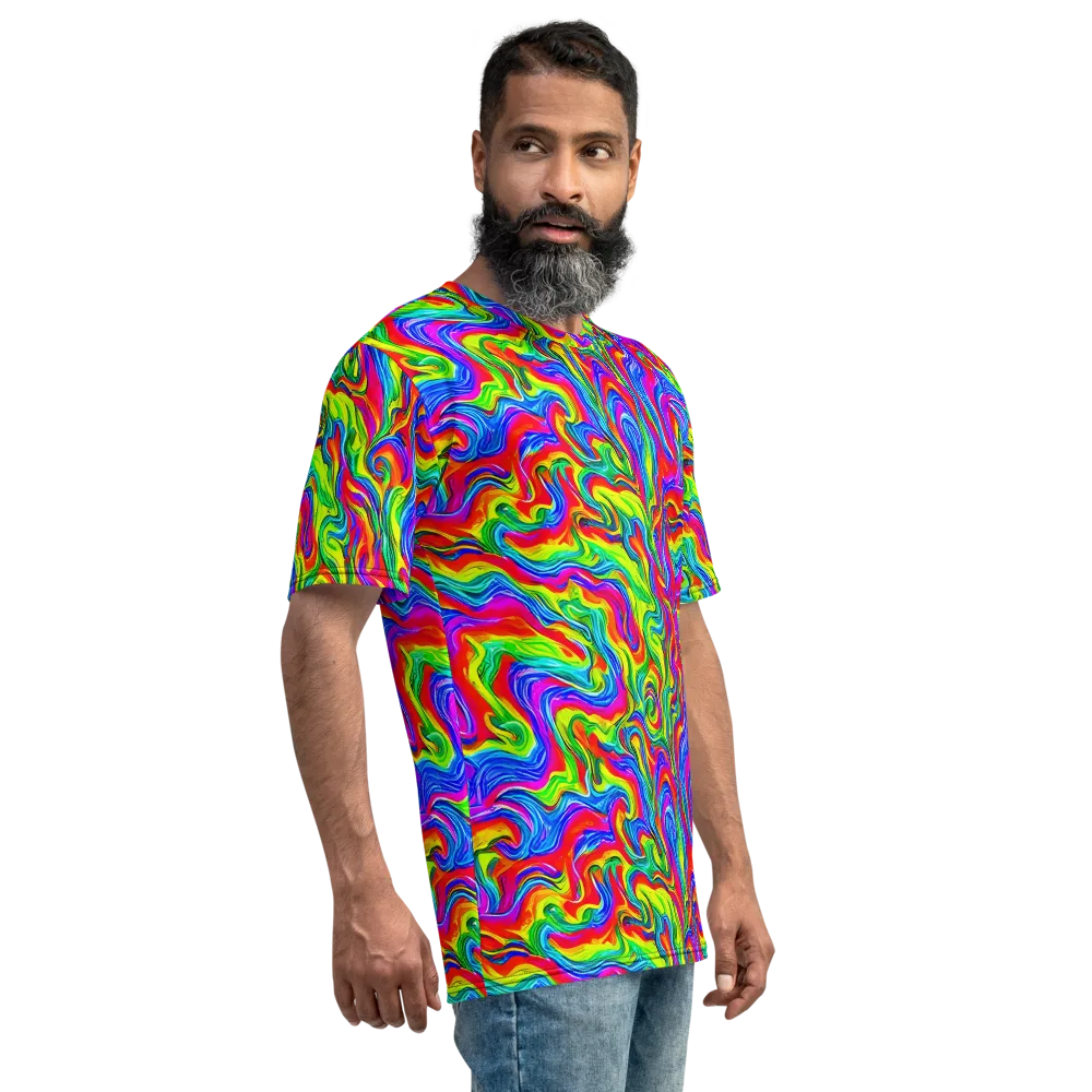Color Storm on Men's Crew Neck T-Shirt — Right