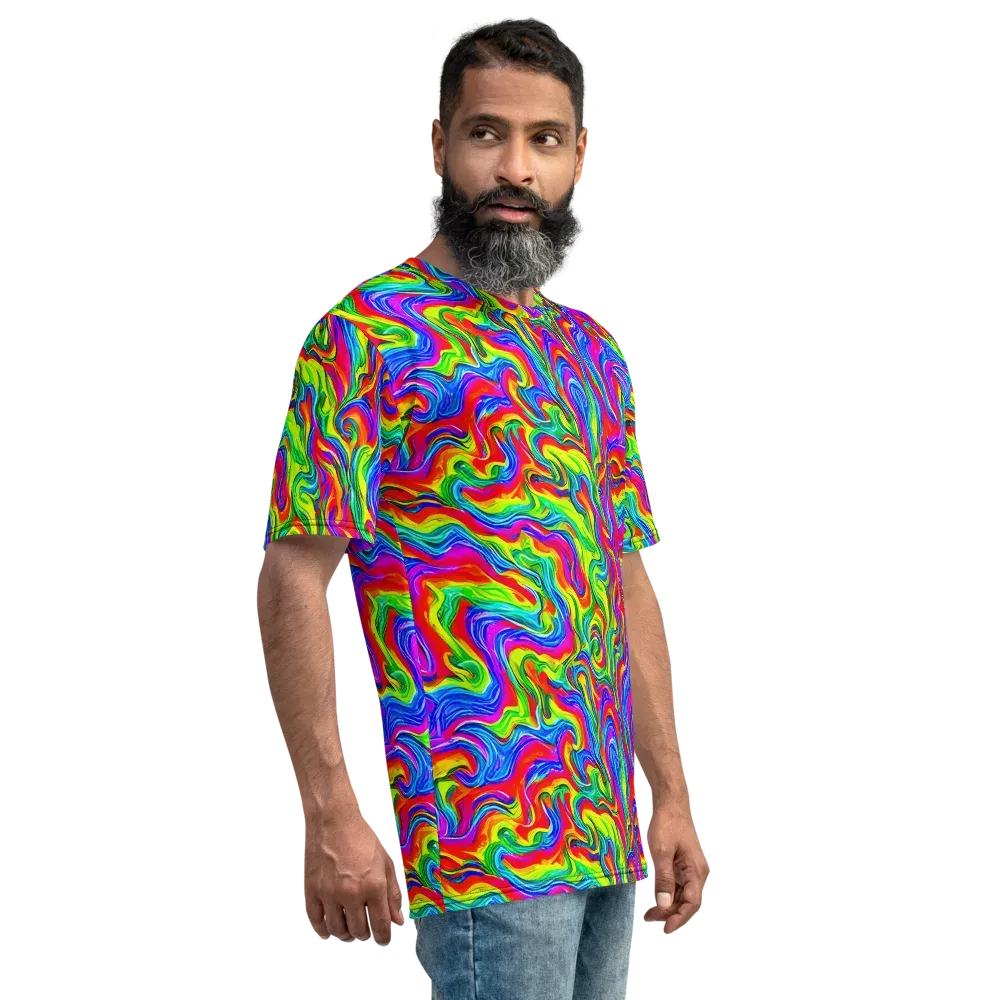 Color Storm on Men's Crew Neck T-Shirt — Right