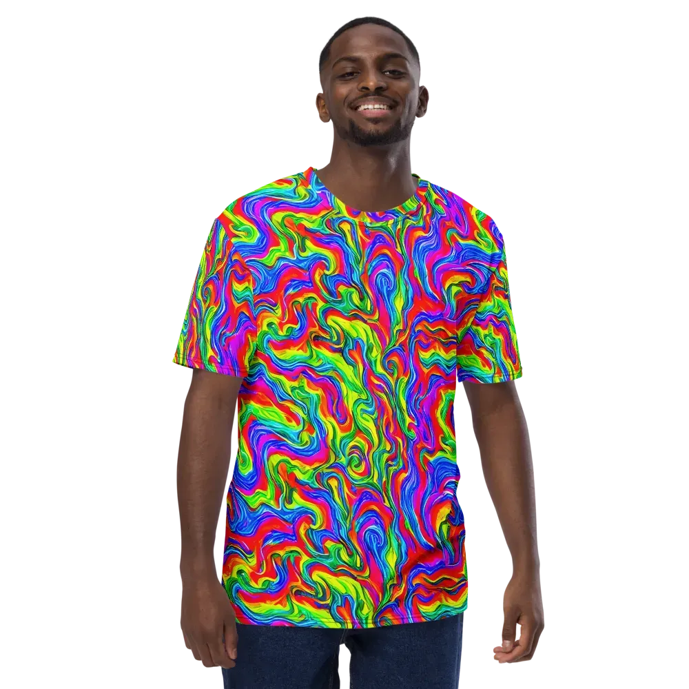 Color Storm on Men's Crew Neck T-Shirt — Front