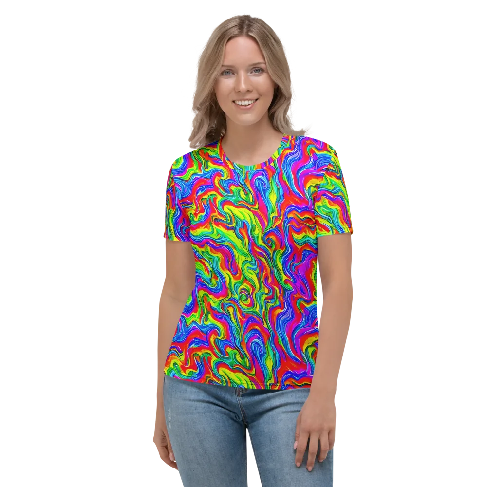 Color Storm on Women's Crew Neck T-Shirt — Front
