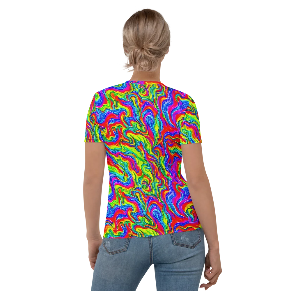 Color Storm on Women's Crew Neck T-Shirt — Back