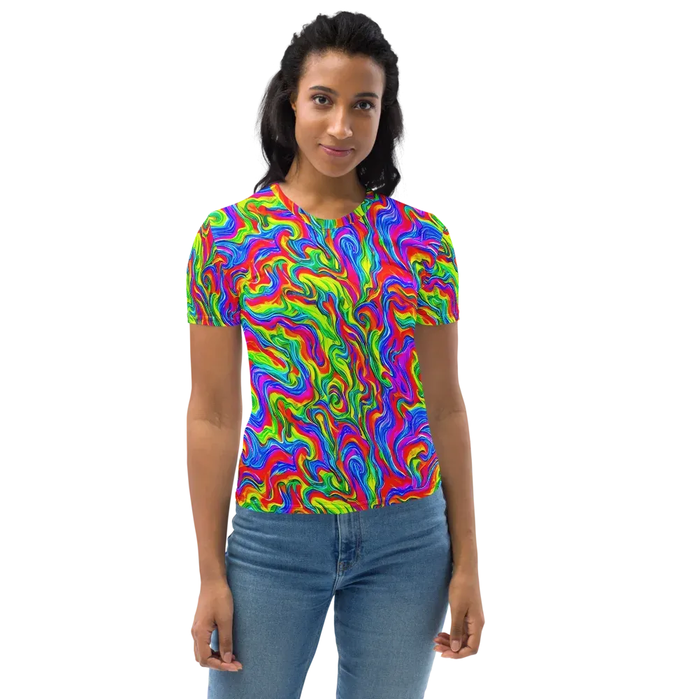Color Storm on Women's Crew Neck T-Shirt — Front