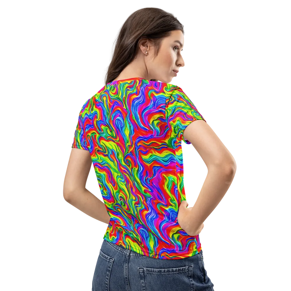 Color Storm on Women's Crew Neck T-Shirt — Back