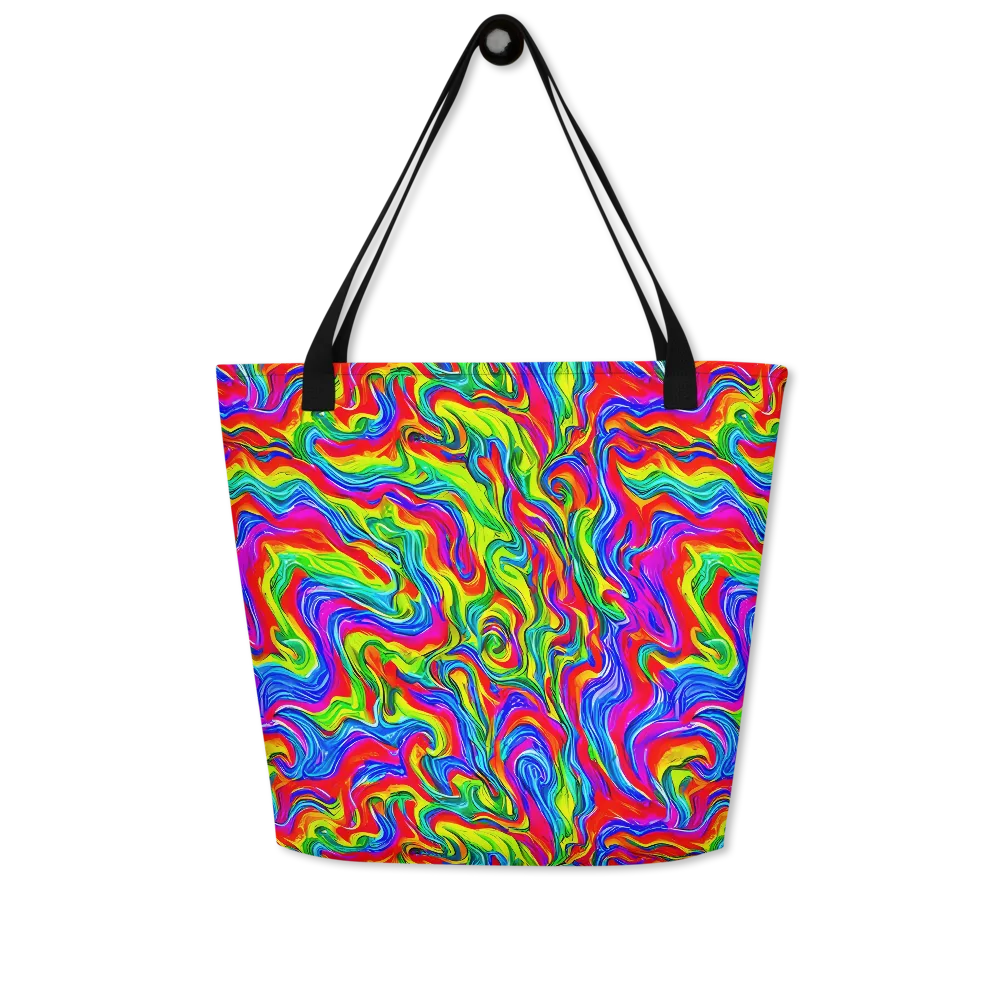 Color Storm on Large Tote Bag W/ Pocket — Front