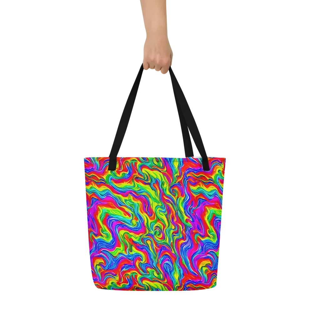 Color Storm on Large Tote Bag W/ Pocket — Front