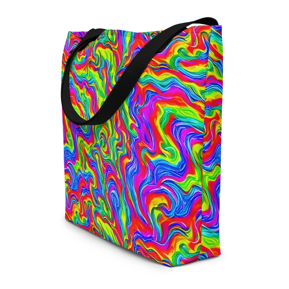 Color Storm on Large Tote Bag W/ Pocket — Front