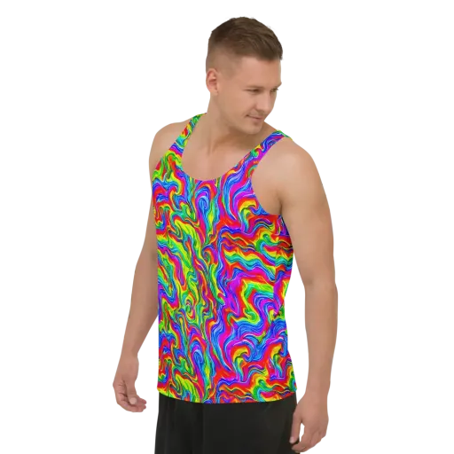 Color Storm on a Men's Tank Top