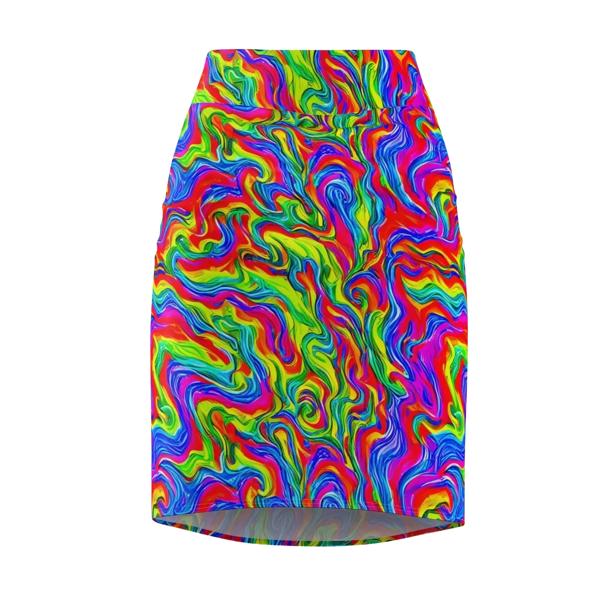 Color Storm on Pencil Skirt — Front