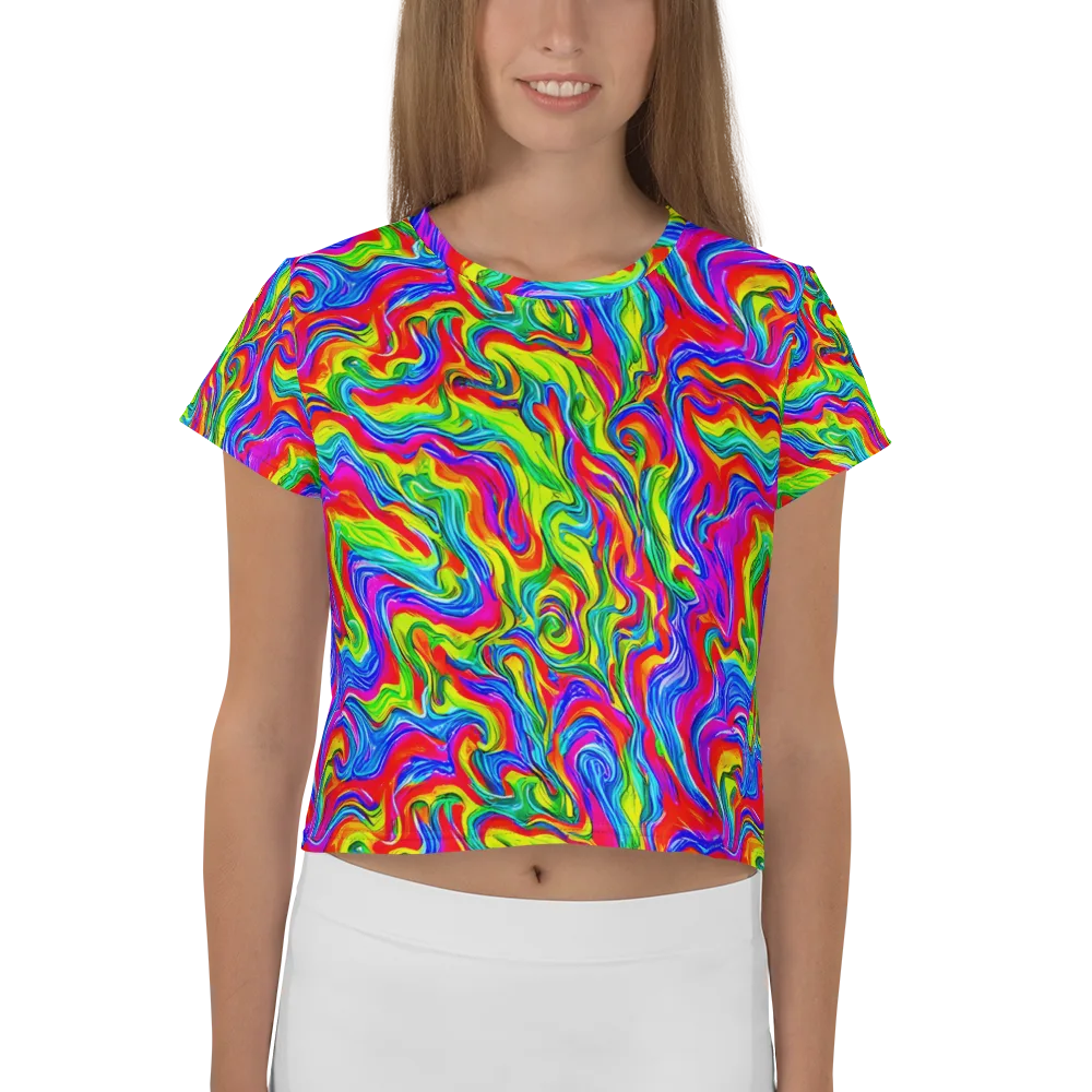 Color Storm on Crop Tee — Front