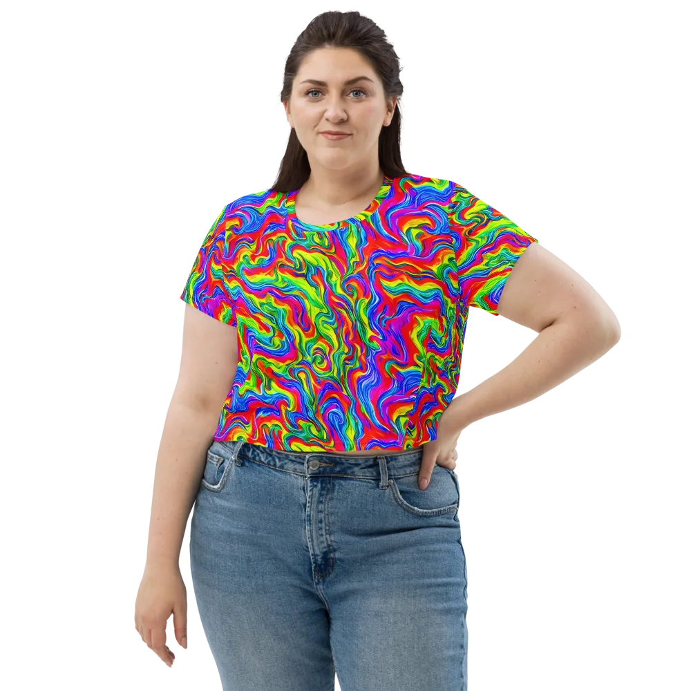 Color Storm on Crop Tee — Front