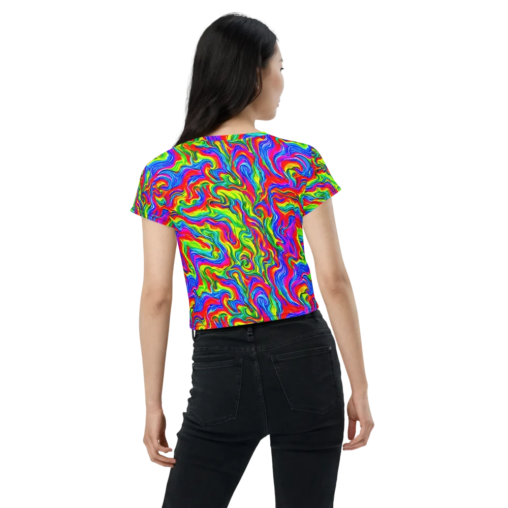Color Storm on Crop Tee — Back
