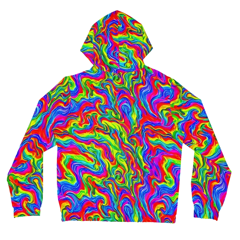 Color Storm on Women's Full-Zip Hoodie — Back