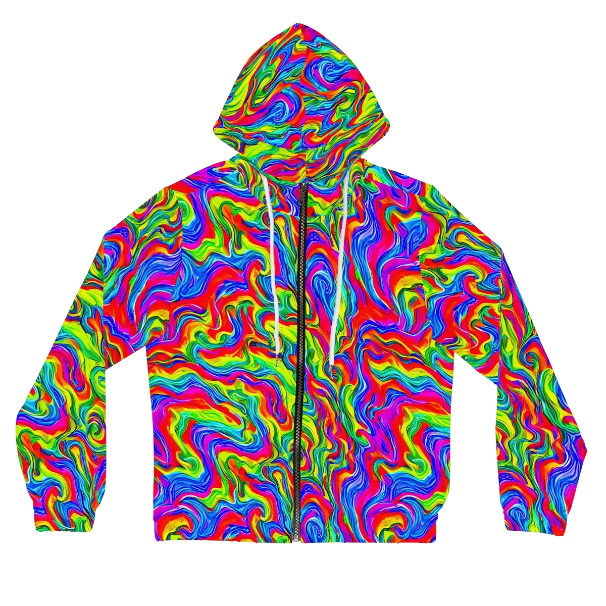 Color Storm on Women's Full-Zip Hoodie — Front