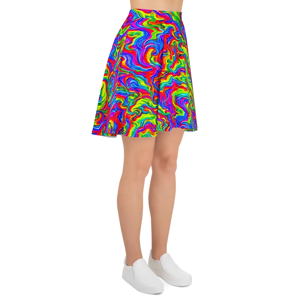 Color Storm on Skater Skirt — Right