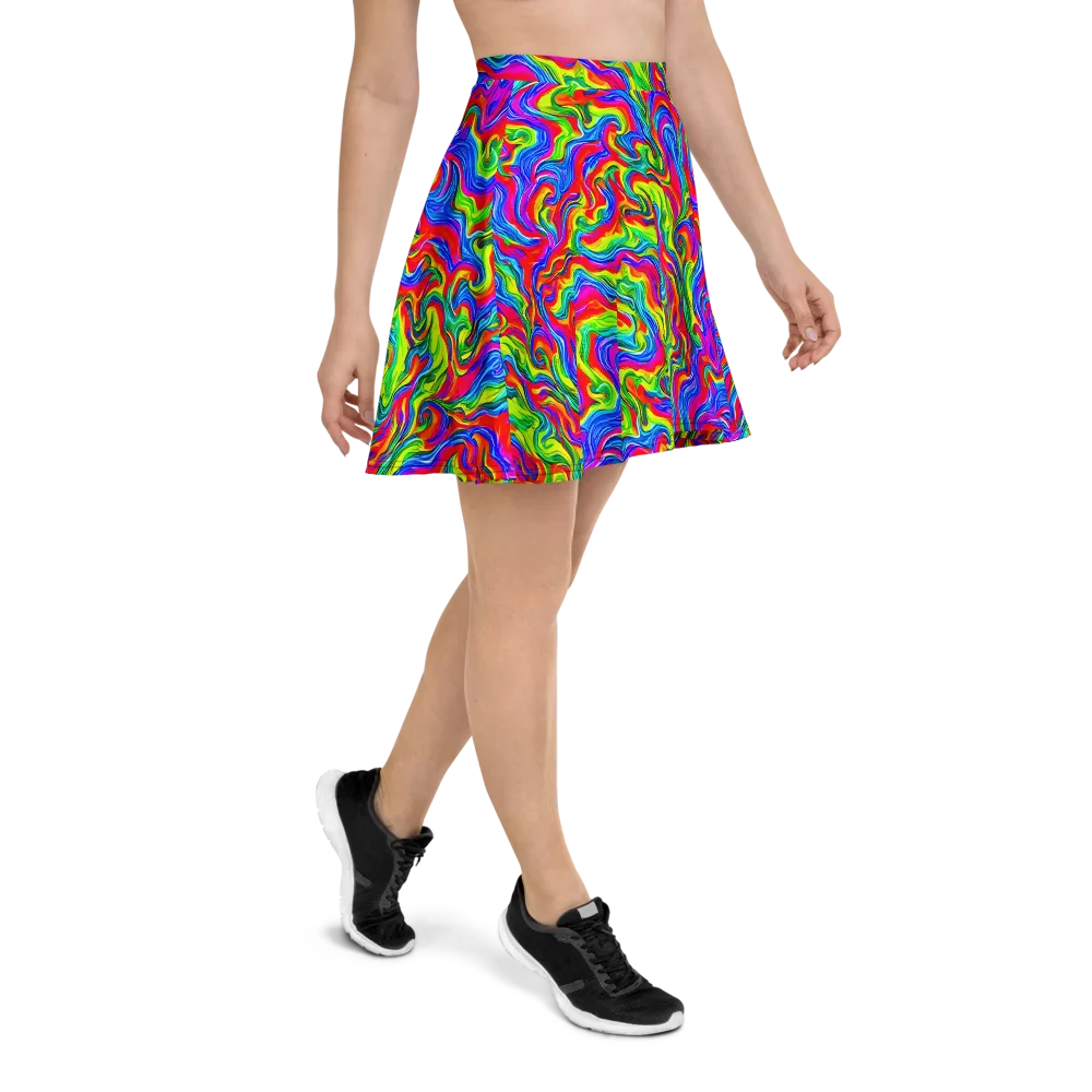 Color Storm on Skater Skirt — Right