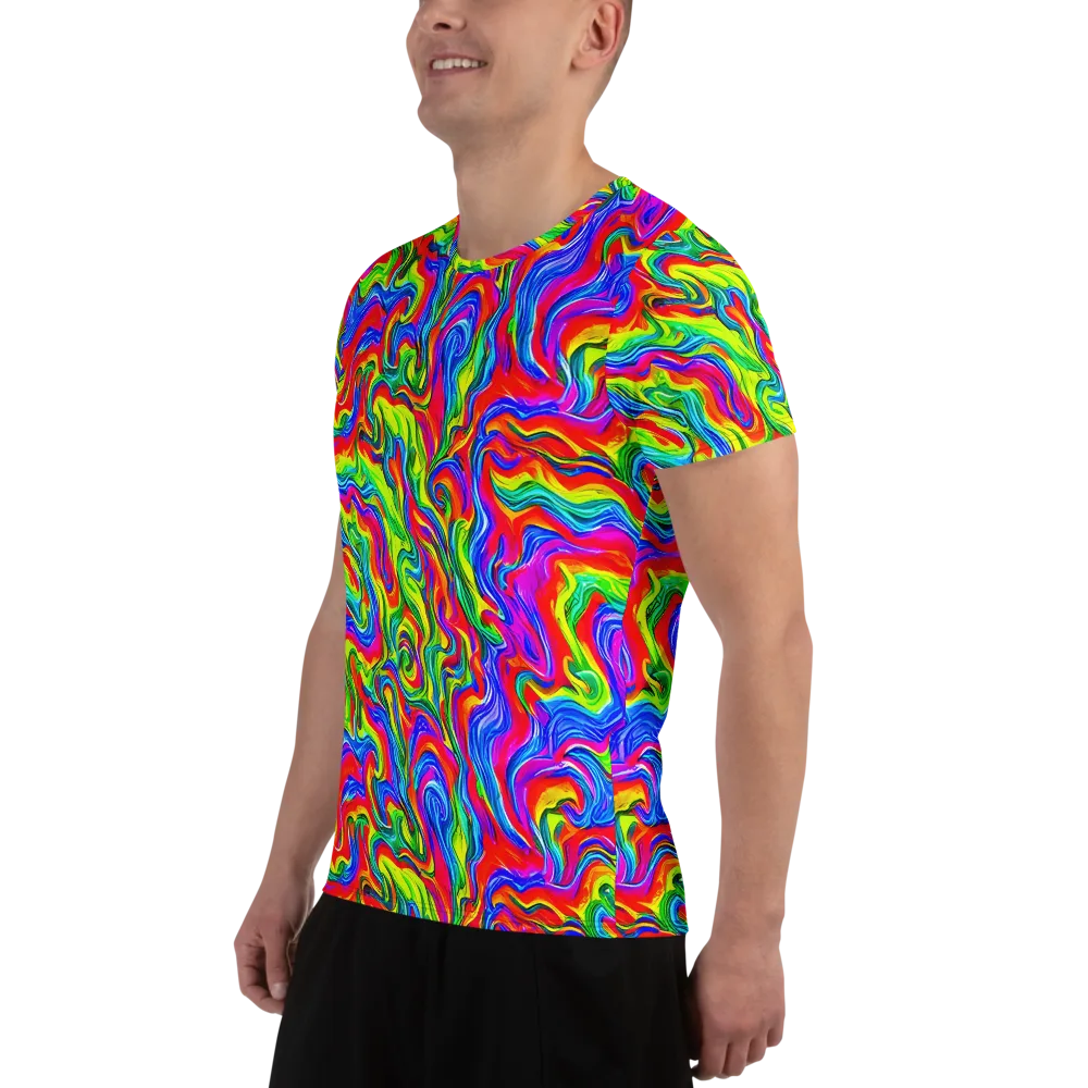 Color Storm on Men's Athletic T-Shirt — Left
