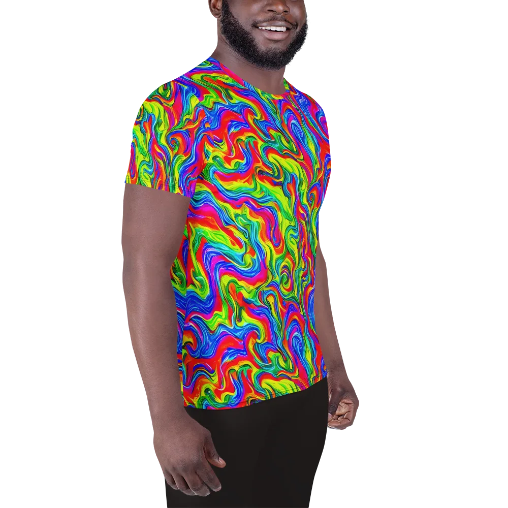 Color Storm on Men's Athletic T-Shirt — Right