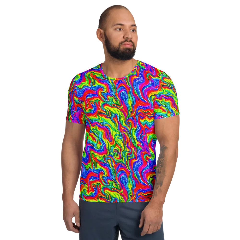 Color Storm on Men's Athletic T-Shirt — Front