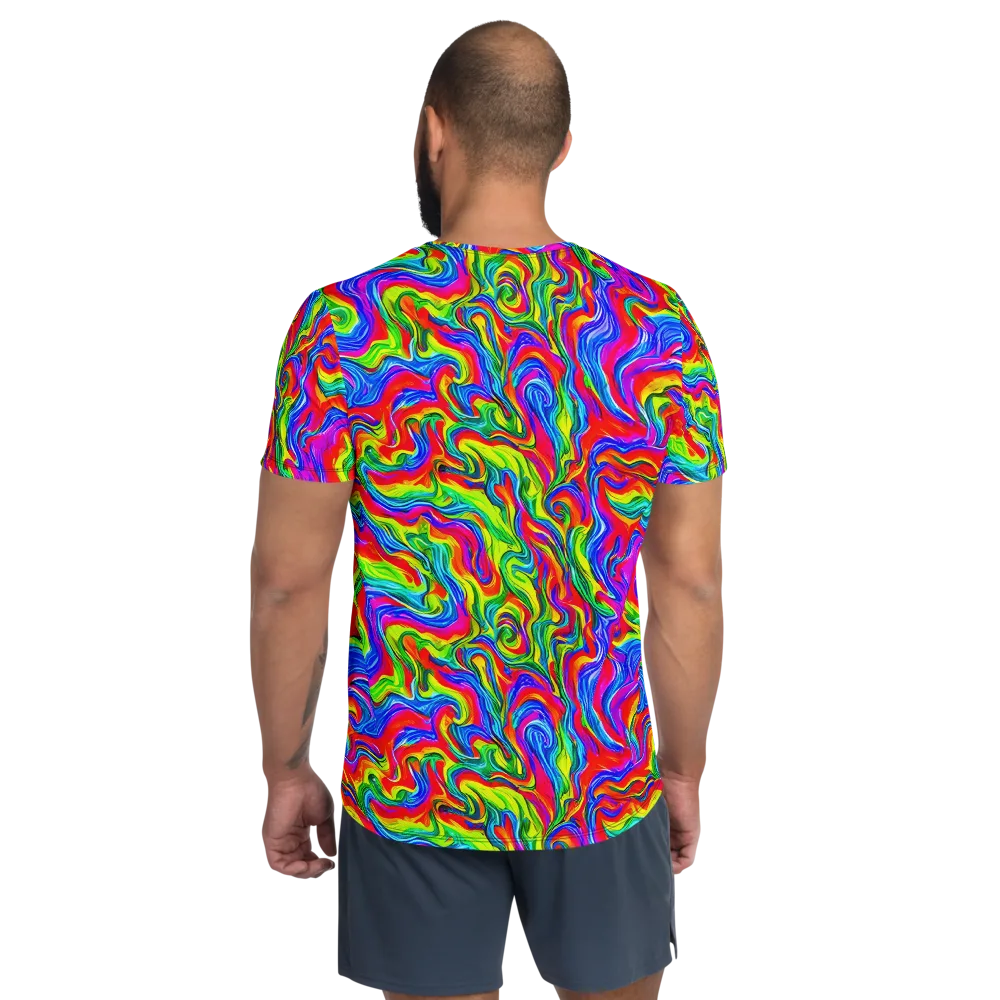 Color Storm on Men's Athletic T-Shirt — Back