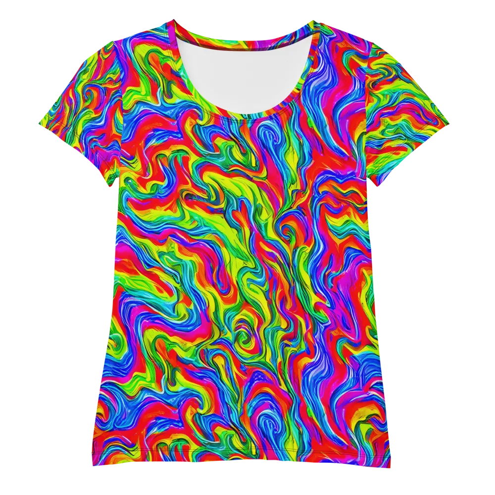 Color Storm on Women's Athletic T-Shirt — Front