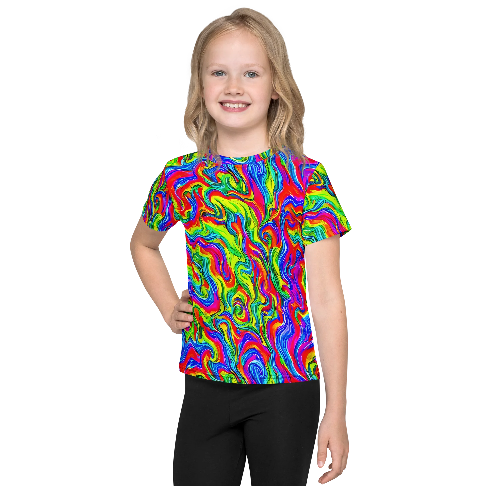 Color Storm on Kids Crew Neck T-Shirt — Front