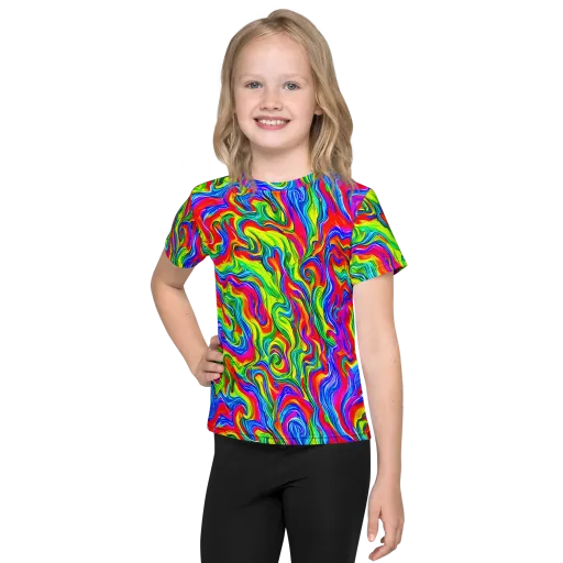 Color Storm on a Kids Crew Neck T-Shirt