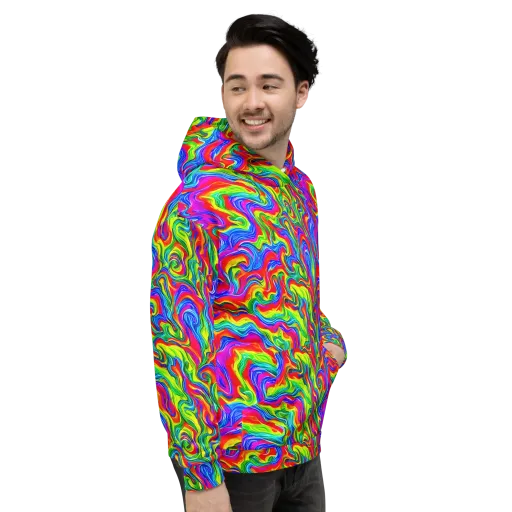 Color Storm on a Hoodie