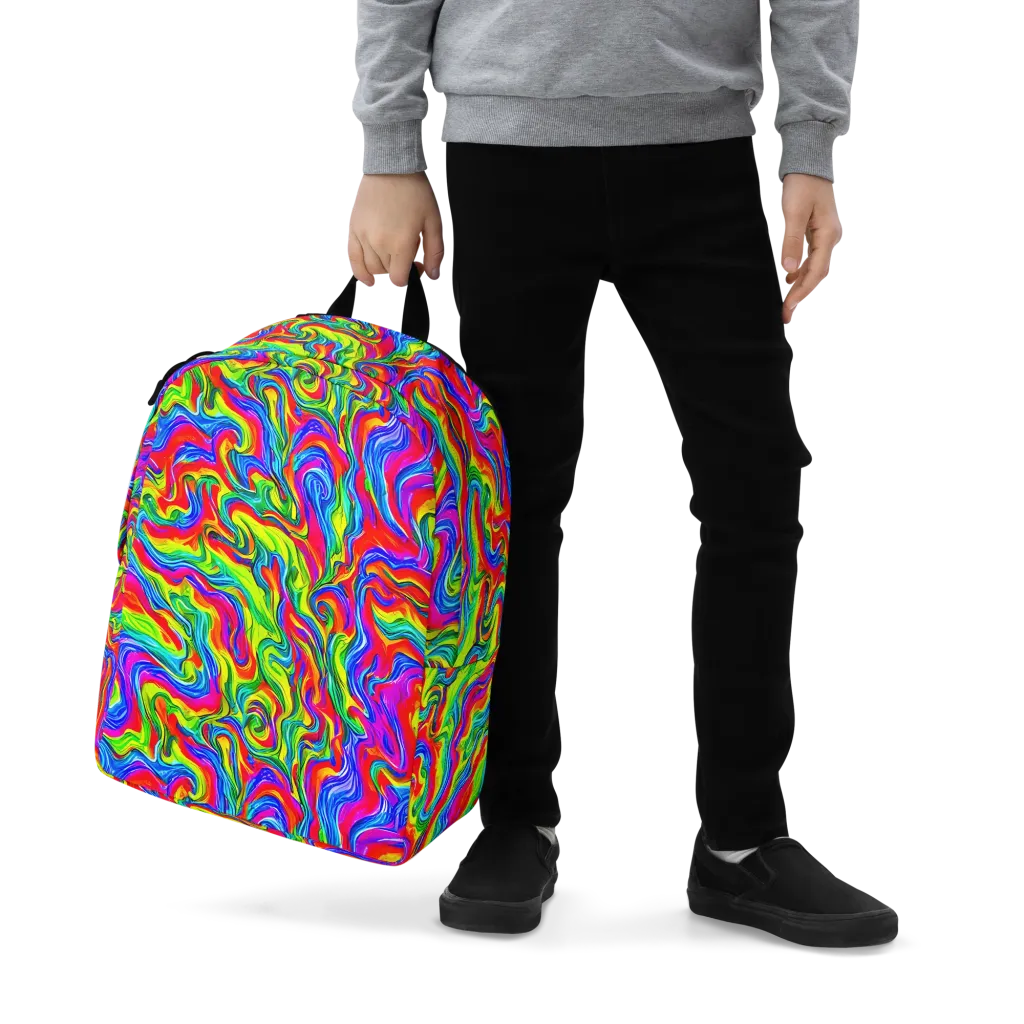 Color Storm on Minimalist Backpack — Zoomed-in