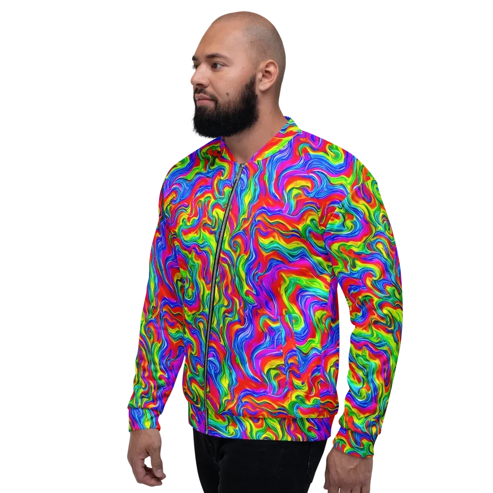 Color Storm on Bomber Jacket — Left
