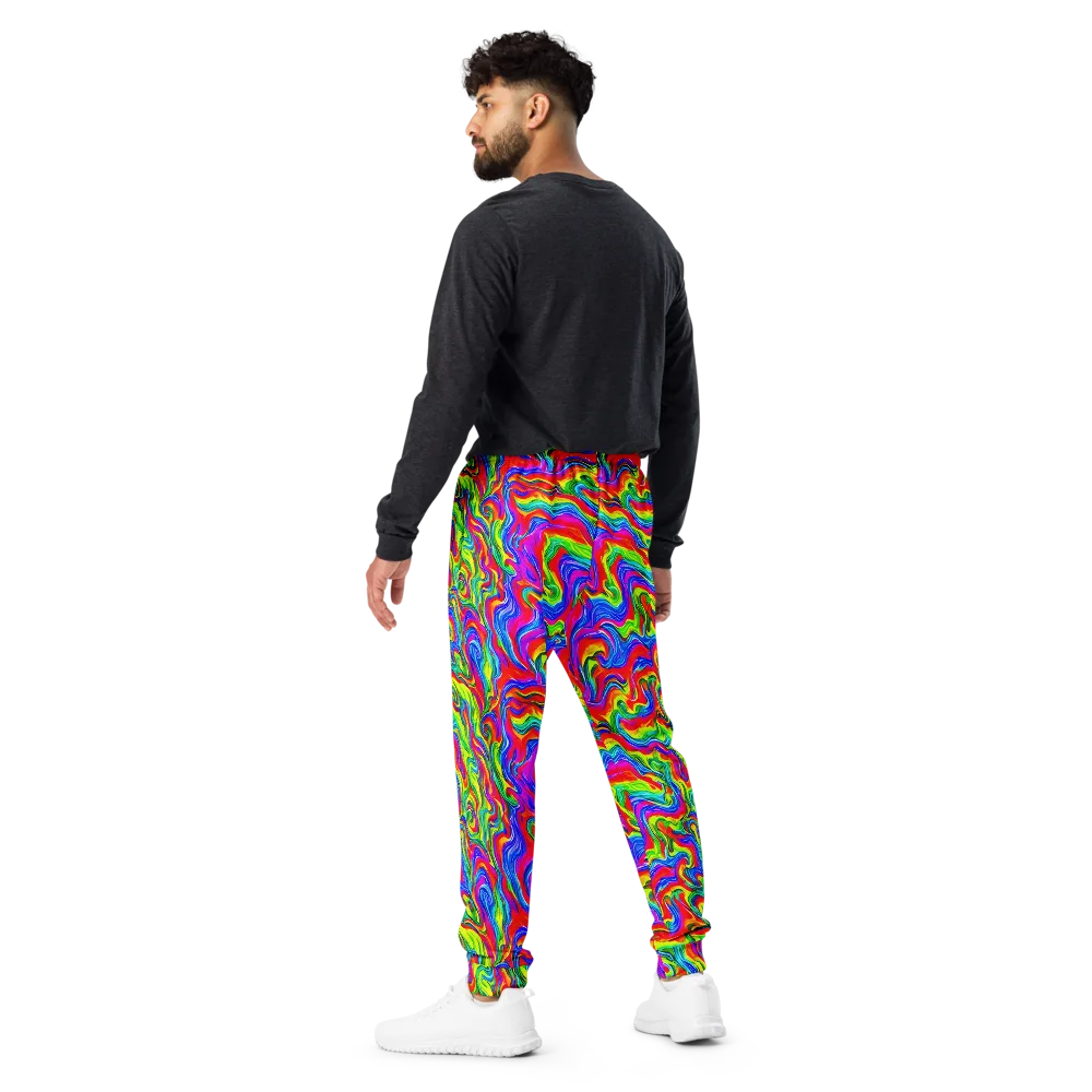 Color Storm on Men's Joggers — Back