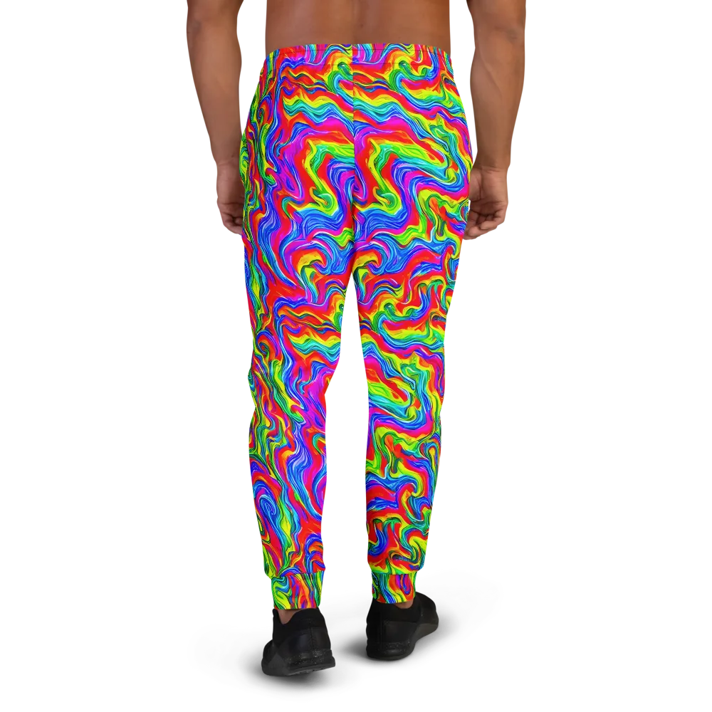 Color Storm on Men's Joggers — Back