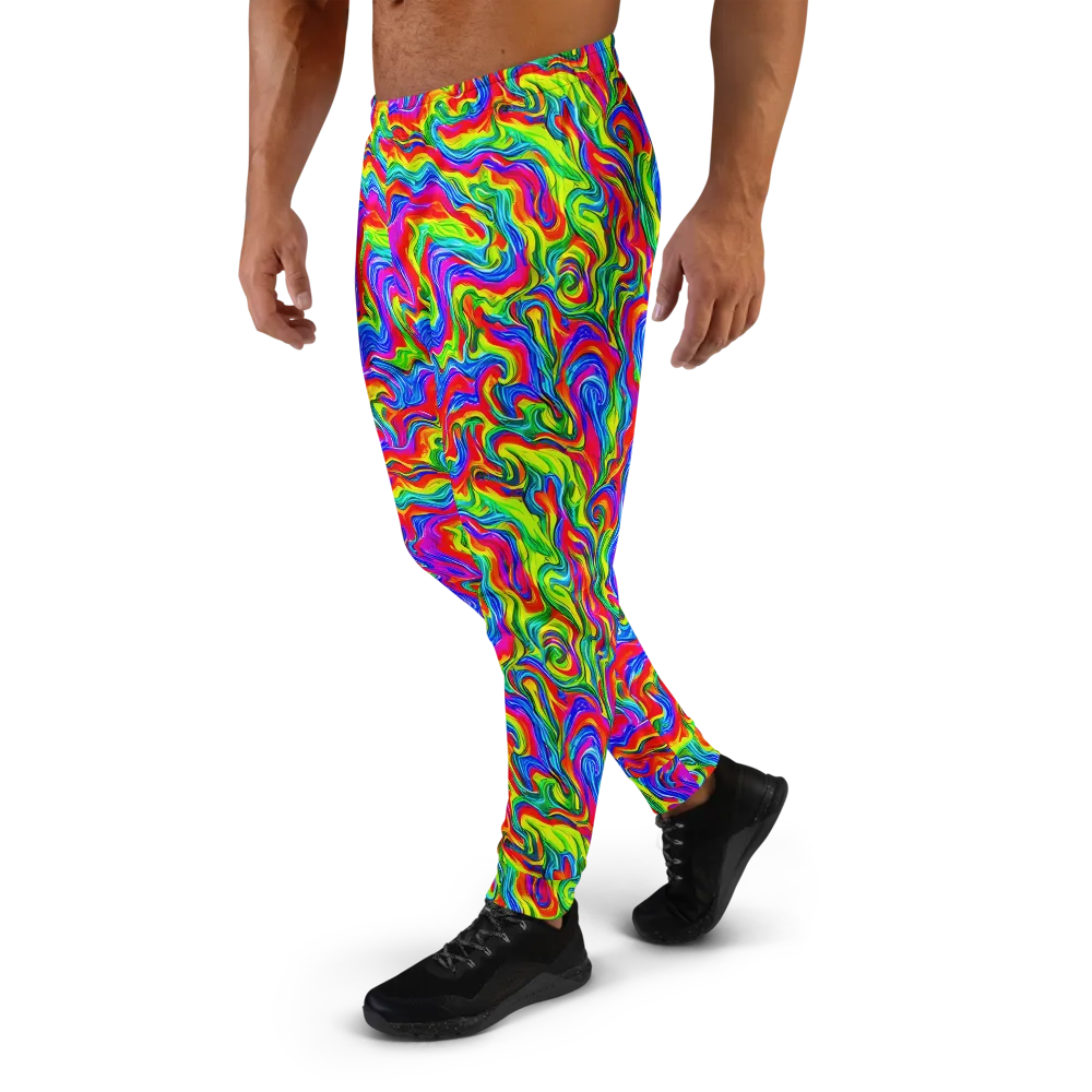 Color Storm on Men's Joggers — Left