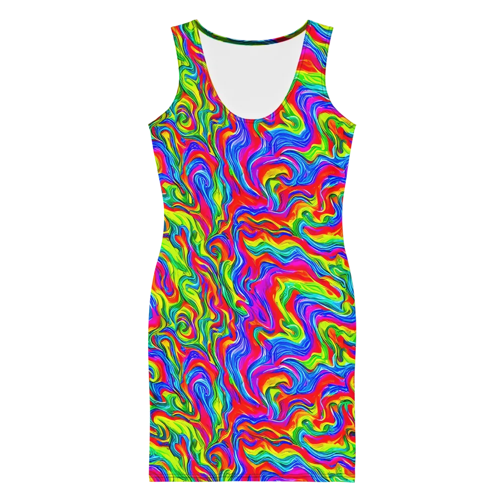 Color Storm on Bodycon Dress — Front