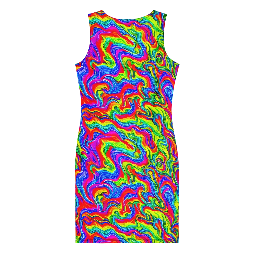 Color Storm on Bodycon Dress — Back