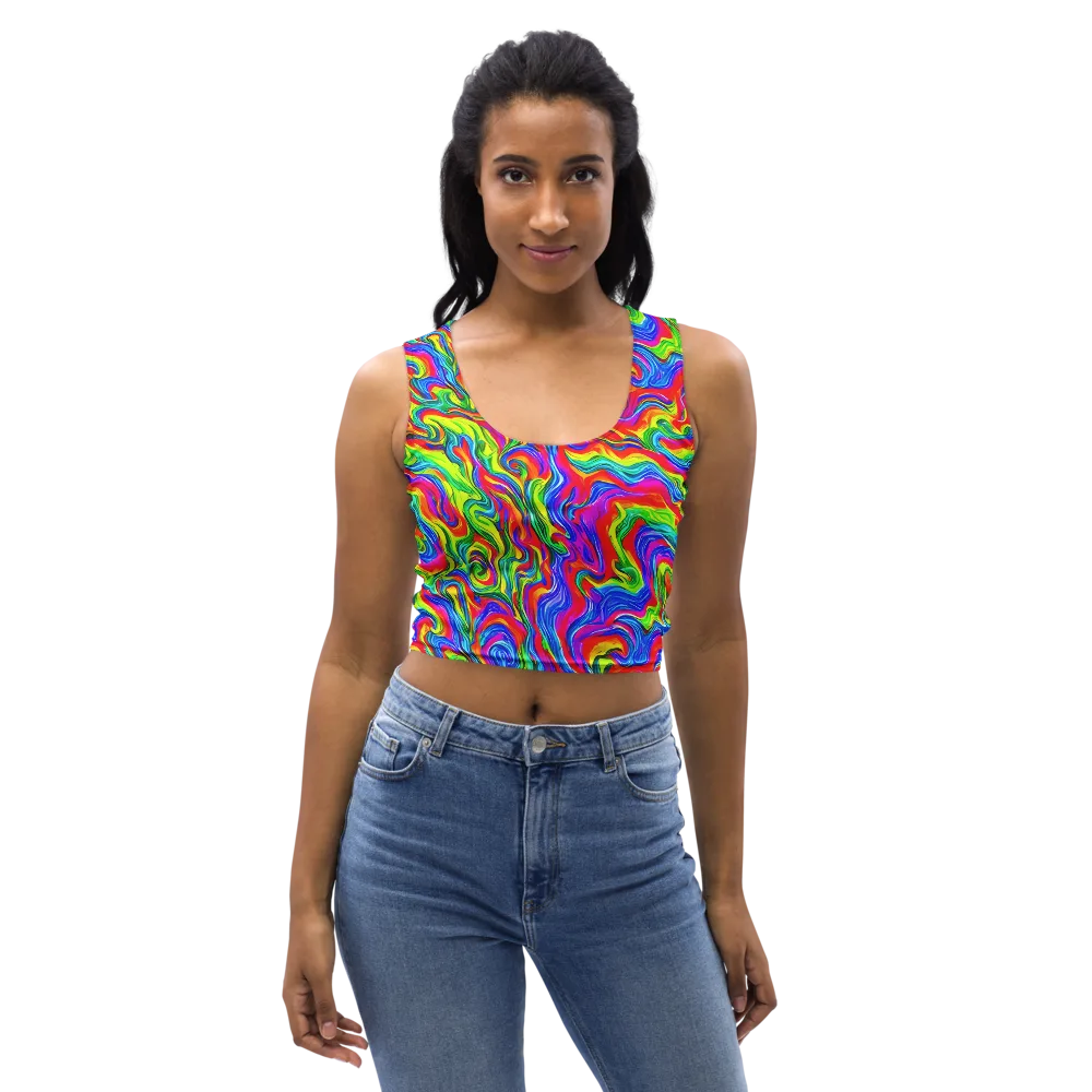 Color Storm on Crop Top — Front