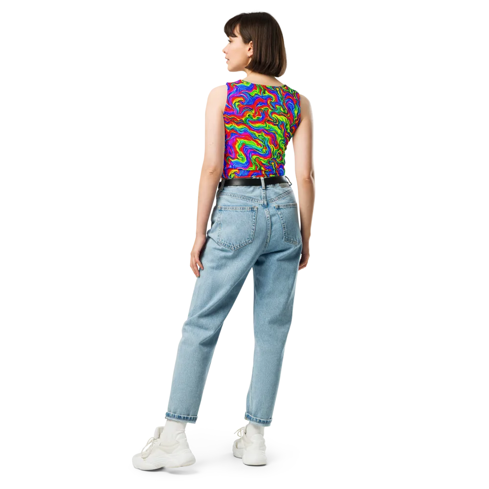Color Storm on Crop Top — Back