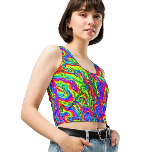 Color Storm on a Crop Top
