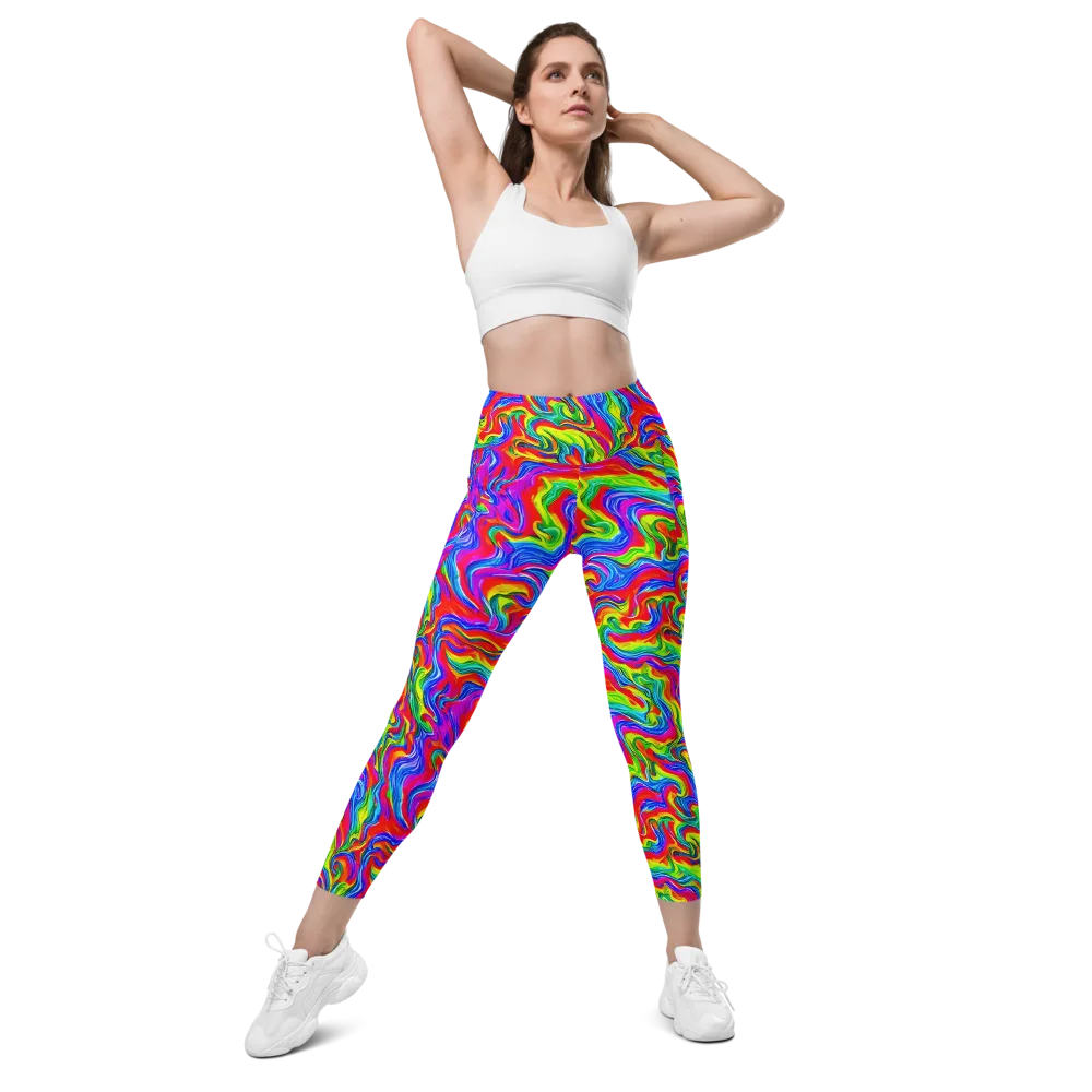 Color Storm on Leggings with Pockets — Front