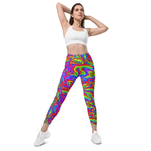 Color Storm on a Leggings with Pockets