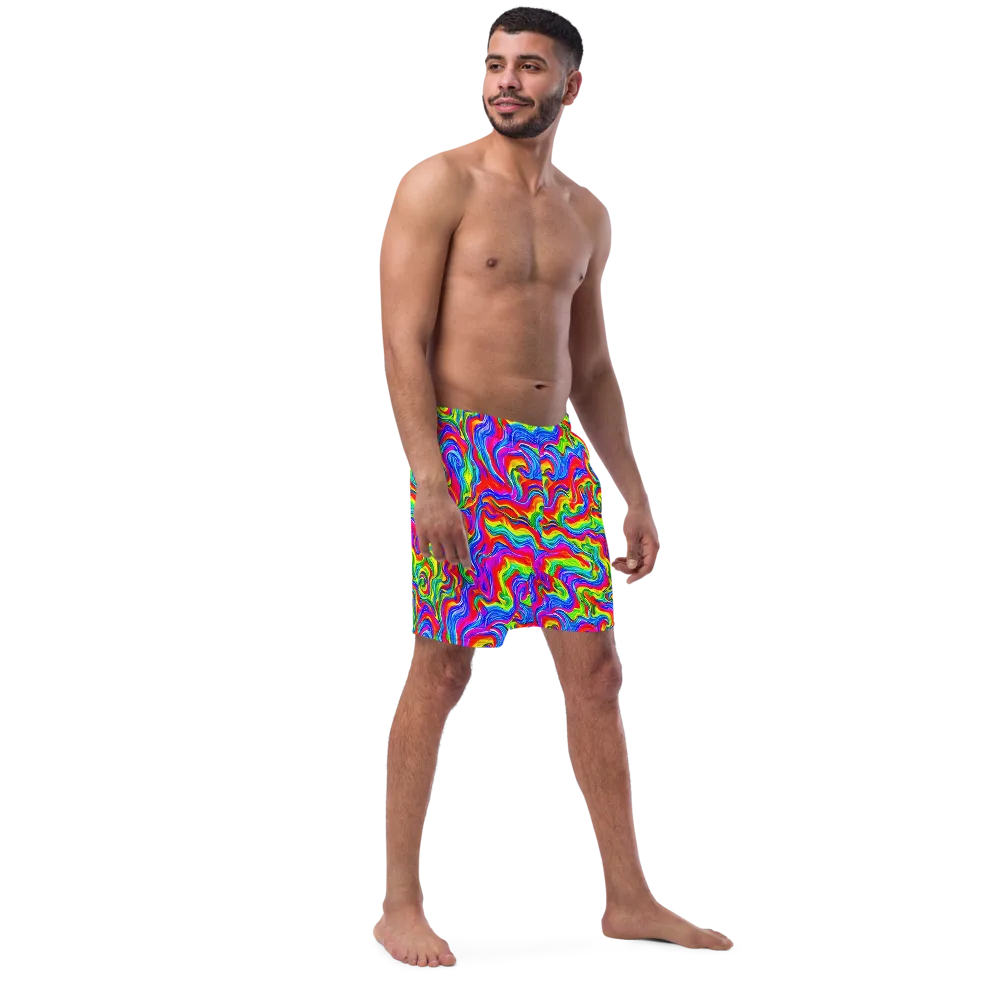 Color Storm on Swim Trunks — Right Front