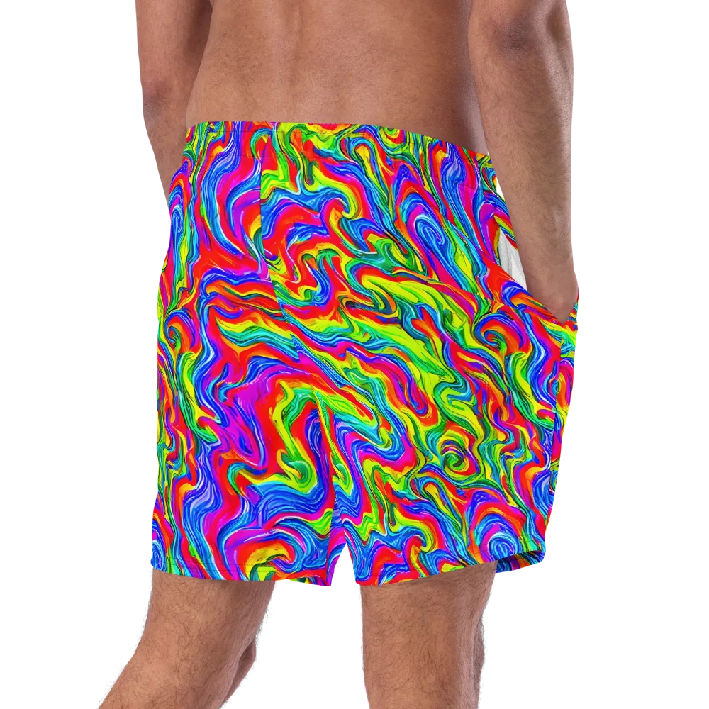 Color Storm on Swim Trunks — Right Back