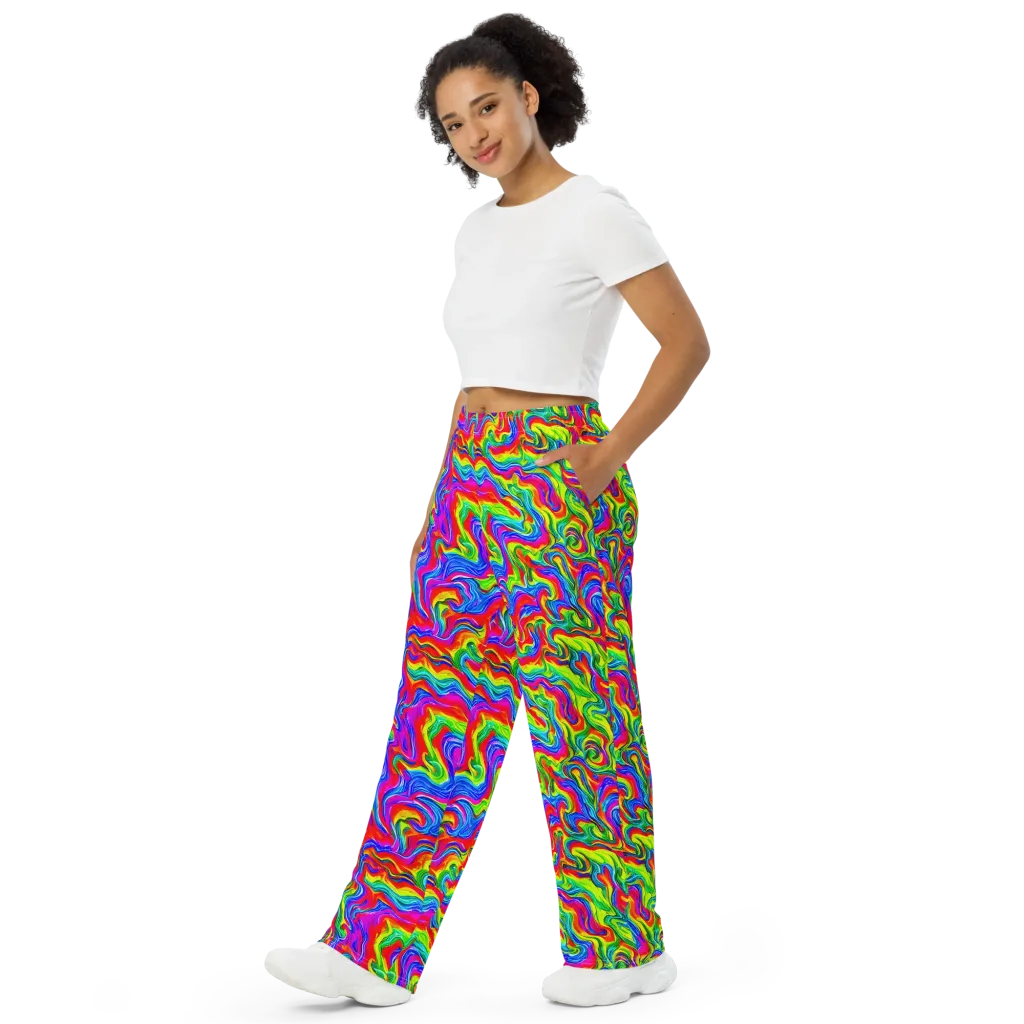 Color Storm on Wide-Leg Pants — Left Front