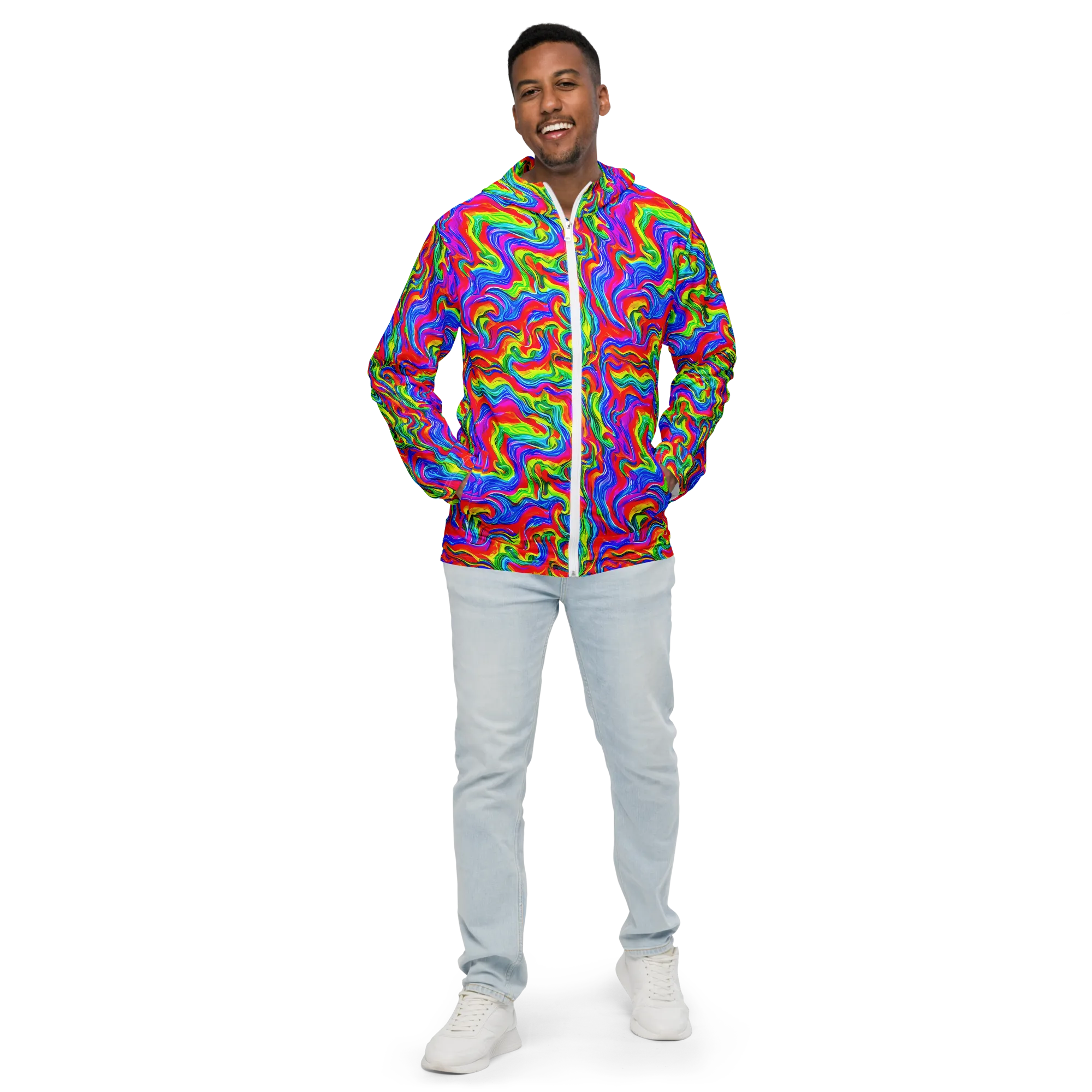 Color Storm on Men's Windbreaker — Front