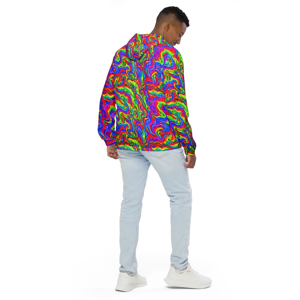 Color Storm on Men's Windbreaker — Back