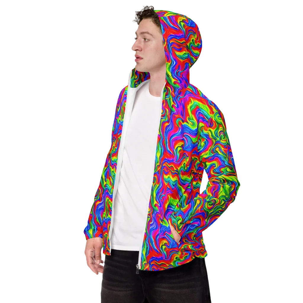 Color Storm on Men's Windbreaker — Left Front