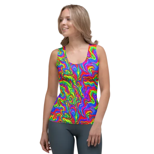 Color Storm on a Women's Tank Top