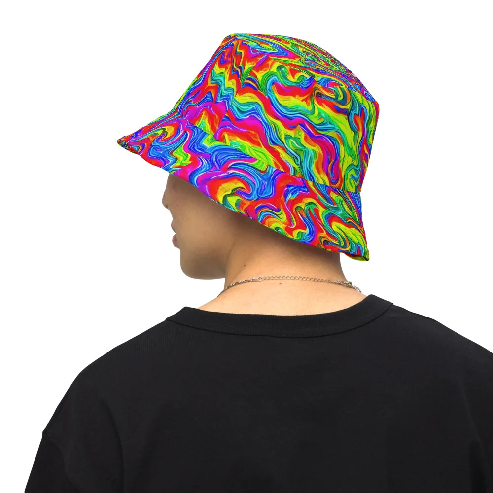 Color Storm on Reversible Bucket Hat — Back Inside