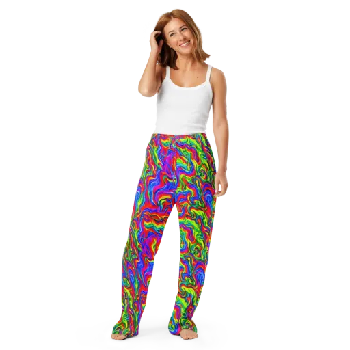 Color Storm on a Women's Pajama Pants