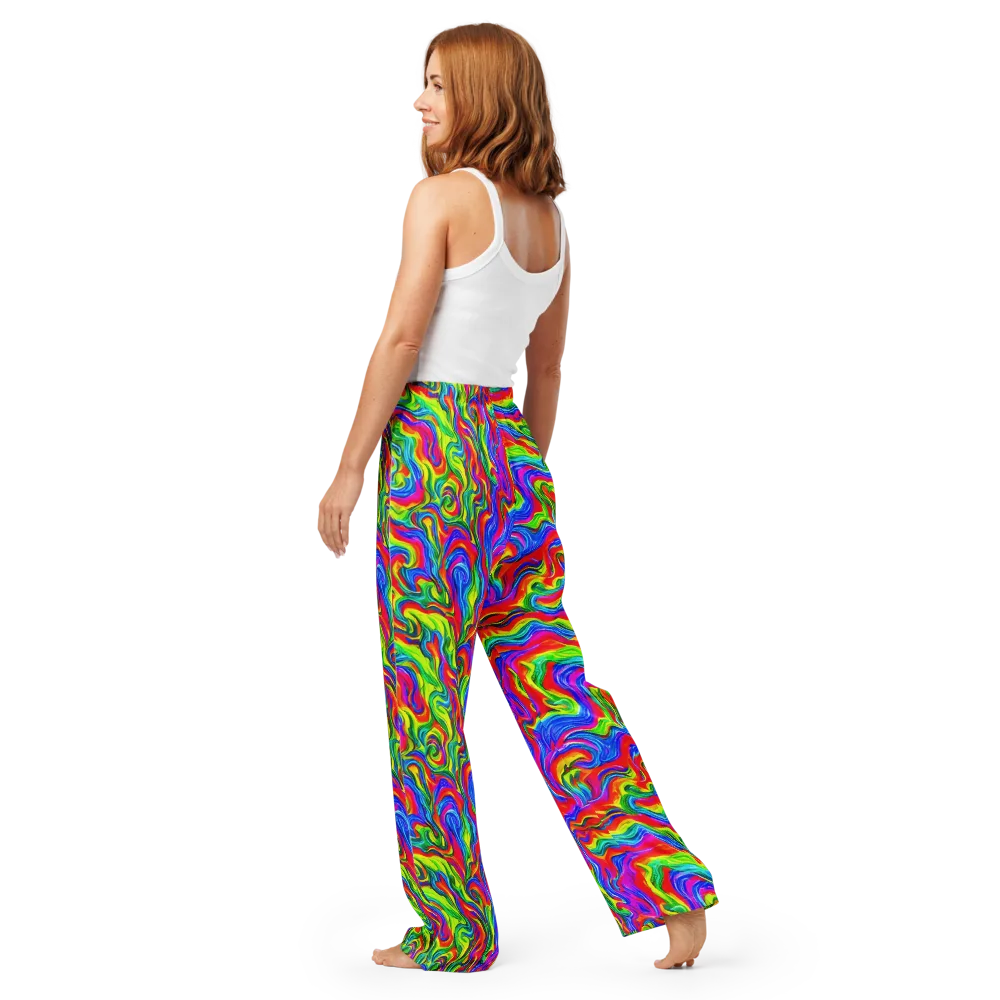 Color Storm on Women's Pajama Pants — Back