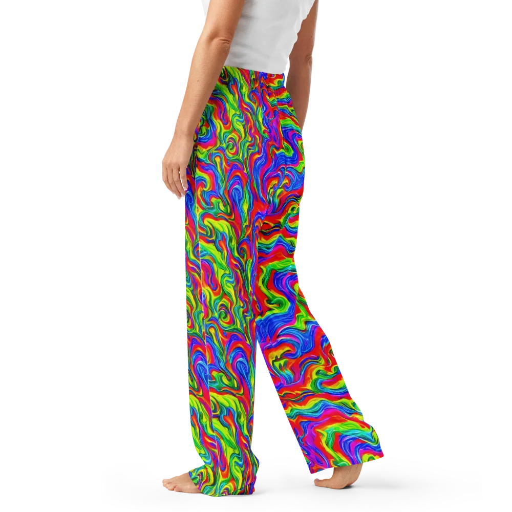 Color Storm on Women's Pajama Pants — Left